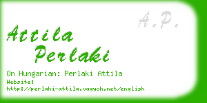 attila perlaki business card